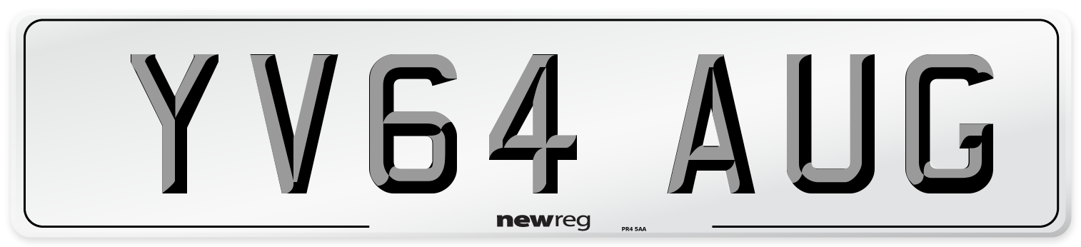 YV64 AUG Number Plate from New Reg